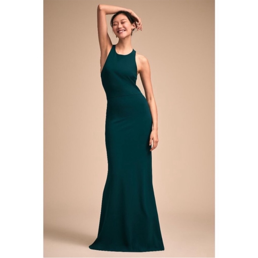 BHLDN Klara gown maxi bridesmaid dress in Pine